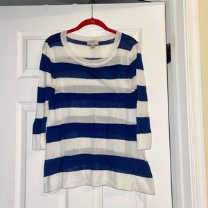Striped quarter sleeve top